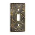 thumbnail image 2 of Yayeee Toggle Light Switch Wall Plate 1-Gang 4.5"x2.7" Home Decorative Outlet Cover, Black Flower Pattern, 2 of 7
