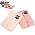 thumbnail image 3 of Vitamin Container, Portable Weekly Pills Organizer, 2pcs Beautiful 7 Days Pills Container Travel Use for Travel Home, 3 of 8