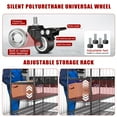 thumbnail image 5 of 5-Tier Heavy Duty Wire Shelving Unit 3500 lbs Capacity, 60" W x 24" D Adjustable Garage Storage Shelves with Wheels Black, 5 of 8