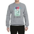 thumbnail image 2 of Wild Bobby, Y'all Is Not Word It's A Word Southern Artsy Jar with Flowers Pop Culture Unisex Crewneck Graphic Sweatshirt, Heather Grey, 2XL, 2 of 3