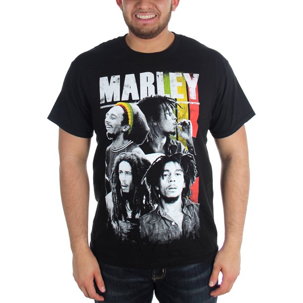 Bob Marley - Bob Marley - Mens Bm Collage T-Shirt - Walmart.com ...