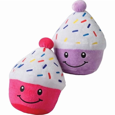 DDI 2384967 Plush Smiling Cupcake - Pink & Purple - Case of 36