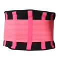 thumbnail image 1 of Tirantes para espalda, placa de acero transpirable, malla que mantiene el calor, cinturón de soporte de cintura elástico curvo para hombres y mujeres, color rosa, 1 of 10