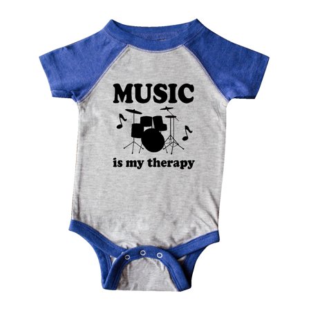 

Inktastic Music is my Therapy Drummer Gift Gift Baby Boy or Baby Girl Bodysuit