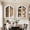 White Grain*2, variant on 31.5×23.6" Arched Bathroom Wall Cabinet with Glass Doors, Wall Mounted Display Cabinet with Adjustable Shelves, Hanging Storage Cabinet for Kitchen, Living Room