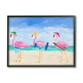 thumbnail image 5 of Stupell Industries Cute Pink Flamingos Beach Attire Strolling Coast Illustration , 20 x 16, Design by Julie Derice, 5 of 5