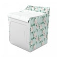 thumbnail image 2 of Floral Washer Cover, Repeating Pastel Soft Rose Flowers Leaves Illustration, Easy to Use Bathroom Accent Fabric, 29" x 28" x 40", Blue Blush, by Ambesonne, 2 of 3