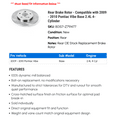 thumbnail image 2 of Rear Brake Rotor - Compatible with 2009 - 2010 Pontiac Vibe Base 2.4L 4-Cylinder - Power Stop, 2 of 2