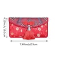 thumbnail image 3 of vlrwzc HongBao Traditional Chinese Wedding Invitation Card Bag Silk New Year Red Envelope Embroidery Lucky Money Bag With Tassel, 3 of 7