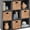 Dark Gray, variant on 6-Cube Storage Organizer, 11in Shelf Opening, Bookcase, Display Shelf, Customizable w/ 3 Removable Back Panels – Walnut