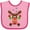 Pink and Fuchsia, variant on Inktastic Cute Christmas Reindeer with Red Nose, Ornaments and Bow Tie Boys or Girls Baby Bib
