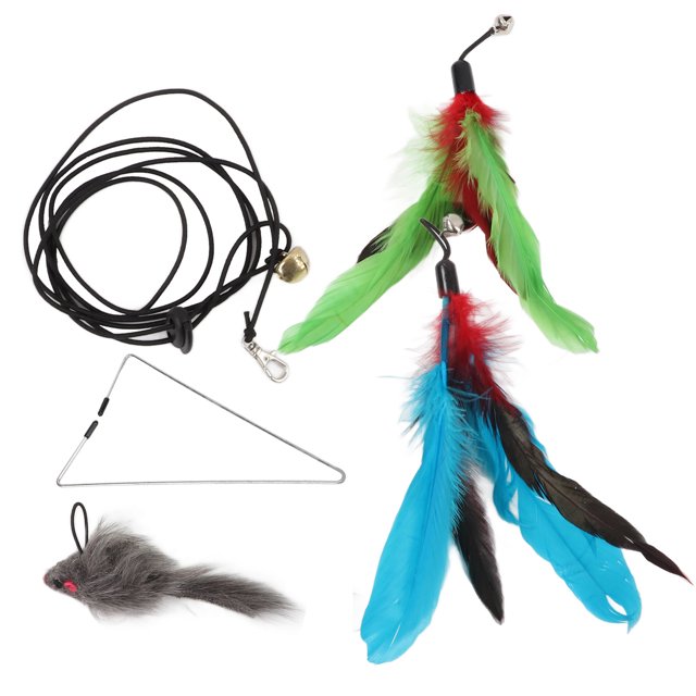 Hanging Funny Cat Toy, Plush Relieves Stress Feather Mouse Teaser Cat Toy Stay Healthy Interactive For Indoor Outdoor Activities ANGGREK Otros