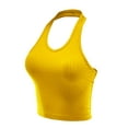 thumbnail image 3 of FashionMille Women's Regular Fit Sleeveless Ribbed Halter Crop Top, 3 of 5