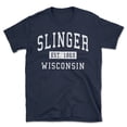 thumbnail image 1 of Slinger Wisconsin Classic Established Men's Cotton T-Shirt, 1 of 1