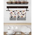 thumbnail image 3 of Farmhouse Rooster Kitchen Dish Towels for Drying Dishes Set of 2, Country Watercolor Flowers Black Plaid Waffle Weave Microfiber Hand Tea Bathroom Towels Quick Dry & Absorbent Towel 15.7x23.6, 3 of 7