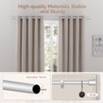 thumbnail image 4 of Widyana Silver Curtain Rods for Windows 5/8" Diameter 30 to 84 inches with Adjustable Brackets, 4 of 7