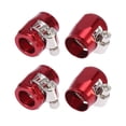 thumbnail image 1 of 4pcs AN6 Hex Black Car Hose Finisher Clamp Adapter Line End Cover Connector, 1 of 6