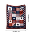 thumbnail image 3 of Personalized 250 Anniversary Patriotic Throw Blanket, 4th of July Memorial Day Decor Blanket for Sofa Couch Bed,, 3 of 9