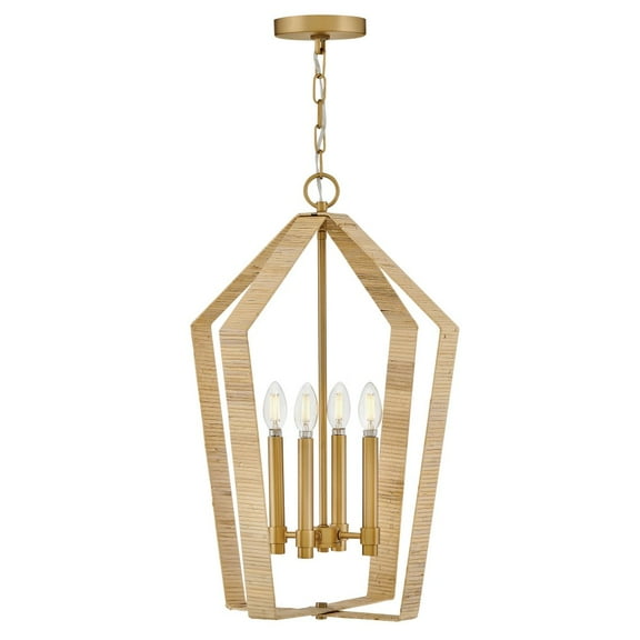 83644LCB Lark Sammi - 20W 4 LED Large Pendant-25.5 Inches Tall and 17 Inches Wide-Lacquered Brass Finish
