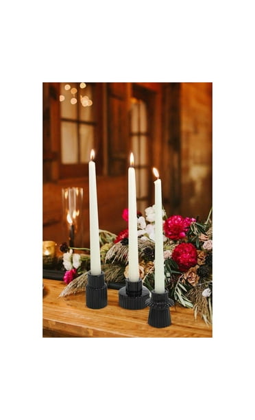 100-Pack Candle Drip Protectors - Reusable Plastic Holders For 1/2 Inch Candles, White