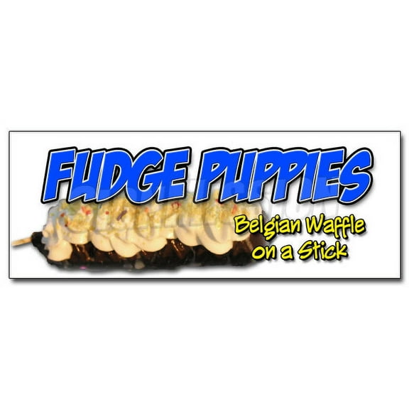 12" FUDGE PUPPIES DECAL sticker puppy belgian waffle