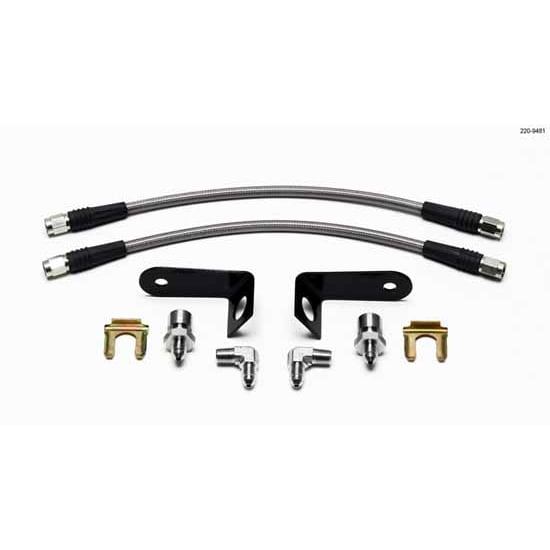 Wilwood 220-9481 Flexline Front Brake Line Kit, Kit Car w/FSL4 Caliper