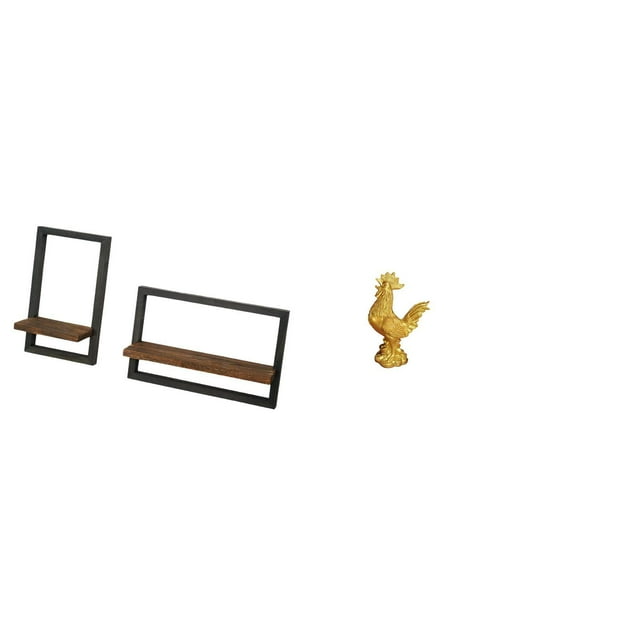 Estantes Flotantes De Madera De Estilo Rústico Moderno Con Figura De Gallina. Decoración Feng Shui Para Cocina, Oficina, Comedor Y Almacenamiento En El Hogar.