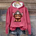 thumbnail image 2 of Women's Hoodies Sweatshirts Cow Print Western Shirt for Women Cozy Country Sweatshirt for Everyday Comfort Pink S, 2 of 3