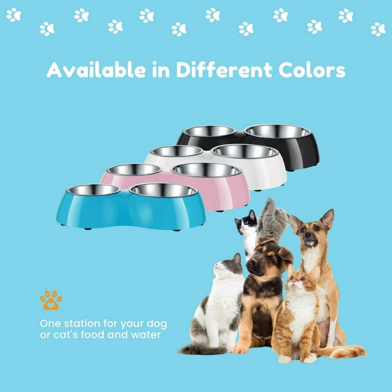 Double-Walled 2 pk. Dog Bowl w/ Silicone Feet, 5 cups (Choose color) -  Sam's Club