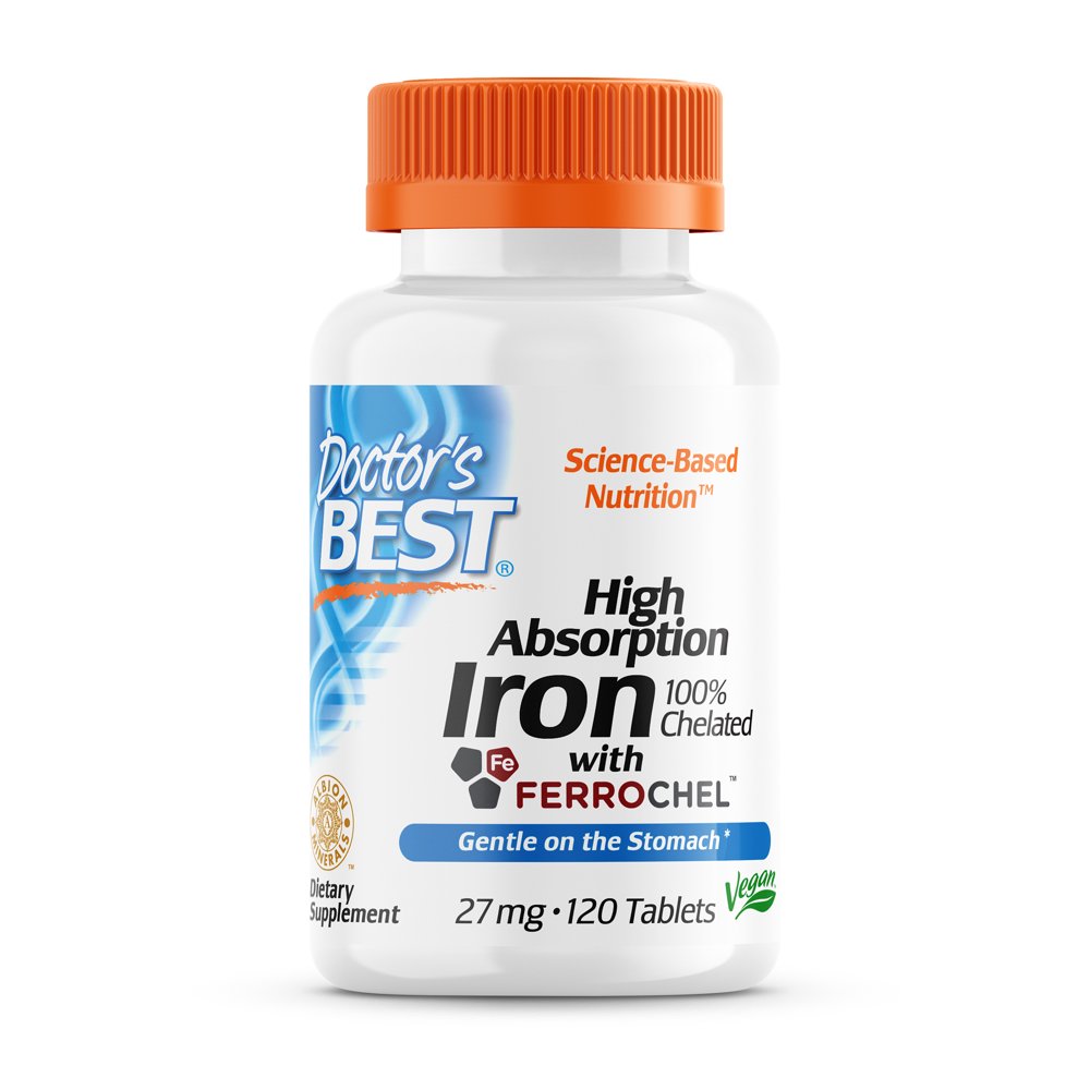 Doctor s Best Iron Tablets 27mg 120 Ct Walmart Walmart