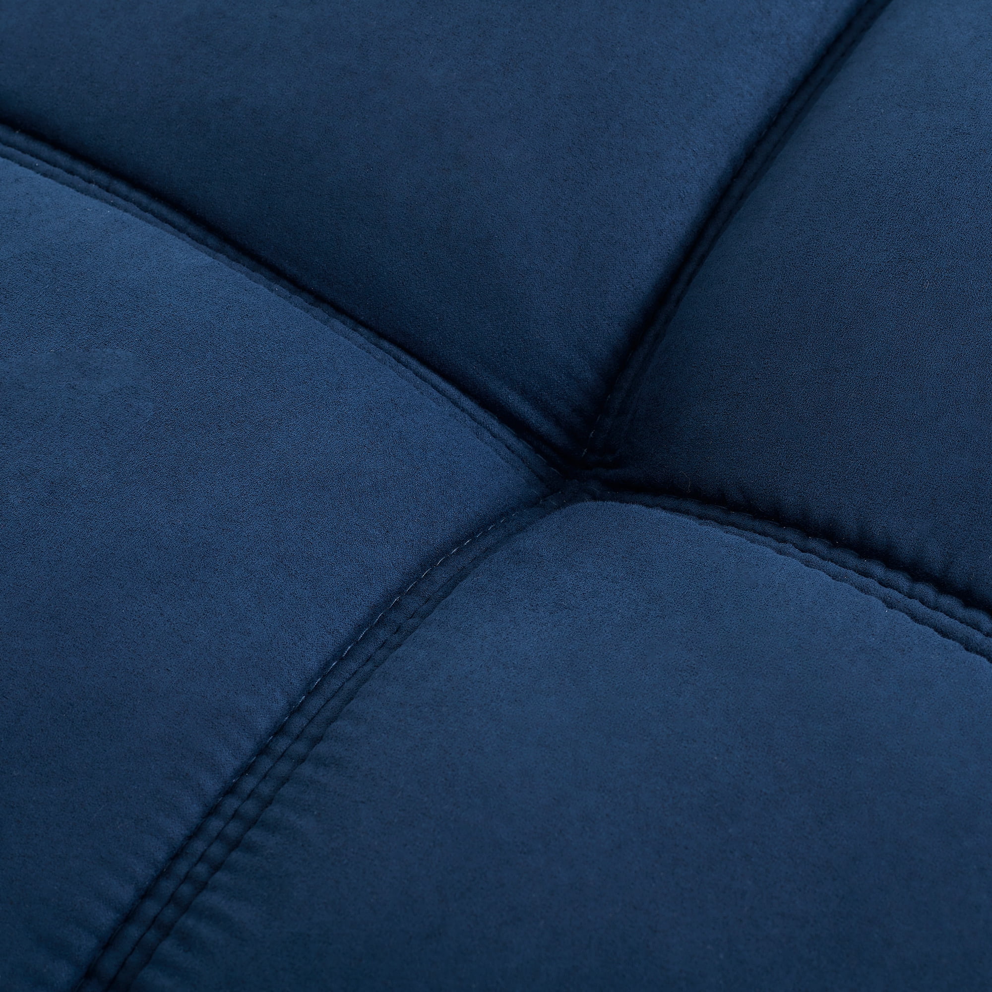 Mainstays Memory Foam Futon, Blue Faux Suede - 2