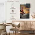 thumbnail image 5 of Elephant Stock Golden Gate Ocean Tide Wall Art - Vertical Multi Panel Canvas - Living Room Wall Decor - Architecture Multi Panel - Red And Blue Decor - 20" x 32", 5 of 8
