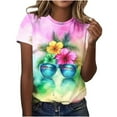 thumbnail image 3 of Sakmal Short Sleeve Tee Crew Neck Tropical Hawaiian Beach Shirts Summer Tops 2025, 3 of 9