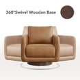 thumbnail image 2 of CHITA Swivel Accent Chair Armchair with Back Cushion,Fabric in Brown, 2 of 12