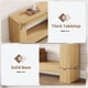thumbnail image 4 of QinaQin Mesa consola farmhouse de 2 niveles con base en H, diseño angosto de madera para entrada, sala, pasillo o detrás del sofá, 4 of 8