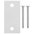 thumbnail image 1 of FONDOTIN White Rectangular Cabinet Hinge Repair Plate 1Set For Office Maintenance Large Hole Strike Plate 5.7X2.8X0.2In, 1 of 8