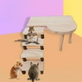 thumbnail image 3 of Juego de Escalera de Hámster de 2 Niveles, Accesorios de Jaula, Juguete de Pino para Animales Pequeños Salvador Escaleras de hámster loro, 3 of 10