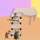 thumbnail image 3 of de Hámster de Madera de Dos Capas con Jaula de Escalera para Animales Pequeños, 3 of 9