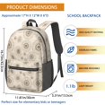 thumbnail image 3 of Sunflower White Pattern 17" Waterproof Oxford School Backpacks for Teens, S-Shape Padded Straps, for School, Travel, Hiking, Camping, 3 of 5