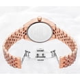 thumbnail image 6 of Round Rhinestone Quartz Watch Alloy Pointer Case Stainless Steels Strap Waterproof Wristwatch Elegant Daily Accessory For Men, 6 of 8