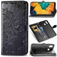 thumbnail image 3 of Dteck Magnetic Shock-Proof Premium PU leather wallet Case with Kickstand and Flip Cover For Samsung Galaxy A30 A305F, Black, 3 of 3