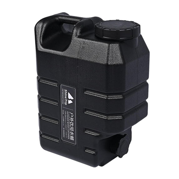 15L Water Tank with Water Tank Container Water Drink Dispenser for Outdoor Barbecue Travel Hiking Camping Black