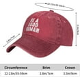 thumbnail image 4 of Hat Be A Good Human Cowboy hat Men Baseball Cap Women Trucker Hat Golf Dad Cap Fishing hat Black, 4 of 7