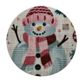 thumbnail image 4 of Orinice Snowman Christmas Decorations Winter Round Table Cover Stain Resistant Washable Indoor Outdoor Tablecloth Kitchen Dining Wedding Parties Waterproof 100% Polyester Fiber Christmas Theme 46-50, 4 of 8