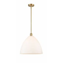 516-1S-WPC-GBD-164 Innovations Lighting Bristol Glass 1 Light 16" Pendant Brushed Brass/Seedy