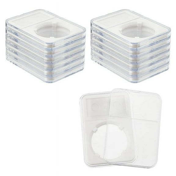 14Pcs Coin Slab Snap Display Holder, 37mm White Coin Cases for Collectors Coin Dis G23064