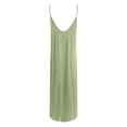 thumbnail image 4 of Youmylove Robes Maxi d'Été pour Femmes Robe Longue Unie à Col Rond Manches Longues Patchwork Mode Confortable Ligne A Fluide Longues Robes, 4 of 6