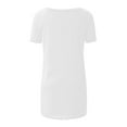 thumbnail image 5 of sovlvnd Women's Summer Plus Size Solid Round Neck Loose Short Sleeve Tops T-shirt Blouse Loose Fitting Shirt Comfy Tee Blouse Lightweight tunic Blouse Tops S-5XL, 5 of 5
