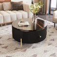 thumbnail image 2 of Table Basse Pieds Dorés, MDF Construire et Rangement Ample pour Salon, 2 of 17
