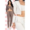 thumbnail image 5 of Cropped Cami with Zip-up Jacket and Joggers Set, 5 of 11
